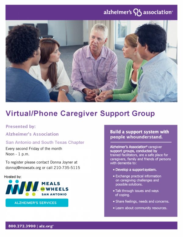 Caregiver Support Groups Meals on Wheels San Antonio